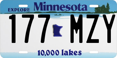 MN license plate 177MZY