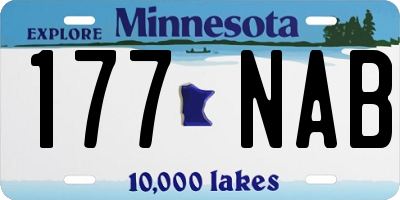 MN license plate 177NAB