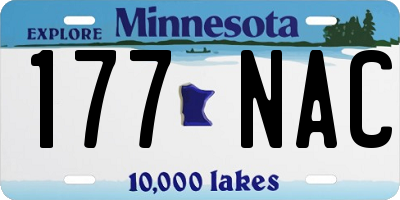 MN license plate 177NAC