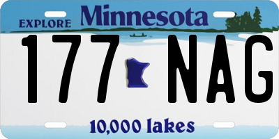 MN license plate 177NAG