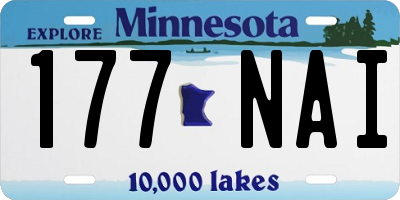 MN license plate 177NAI