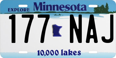 MN license plate 177NAJ