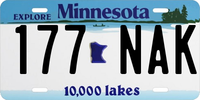 MN license plate 177NAK