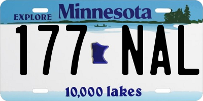MN license plate 177NAL
