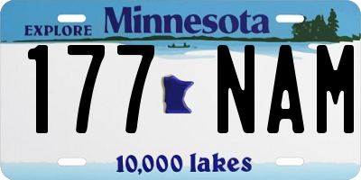 MN license plate 177NAM