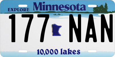 MN license plate 177NAN