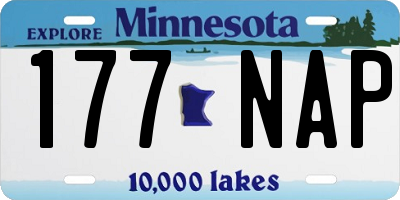 MN license plate 177NAP