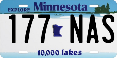 MN license plate 177NAS