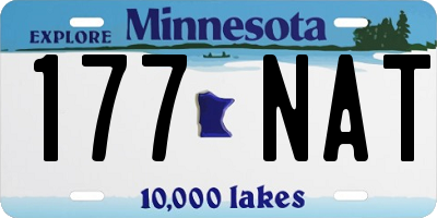 MN license plate 177NAT