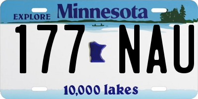 MN license plate 177NAU