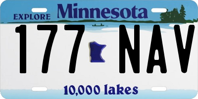 MN license plate 177NAV