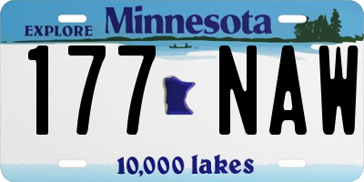 MN license plate 177NAW