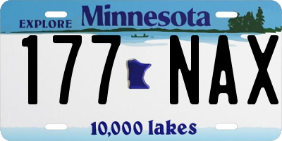 MN license plate 177NAX