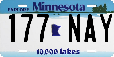 MN license plate 177NAY