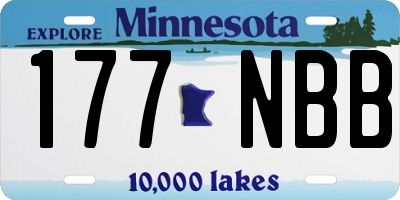 MN license plate 177NBB