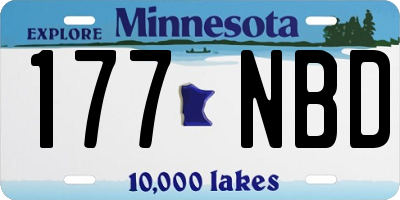 MN license plate 177NBD