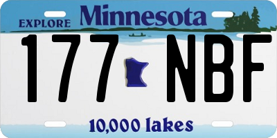 MN license plate 177NBF
