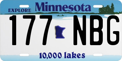 MN license plate 177NBG