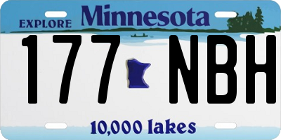 MN license plate 177NBH
