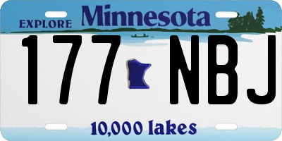 MN license plate 177NBJ
