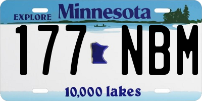MN license plate 177NBM