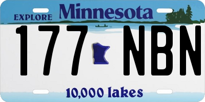 MN license plate 177NBN