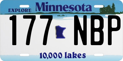 MN license plate 177NBP