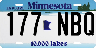 MN license plate 177NBQ