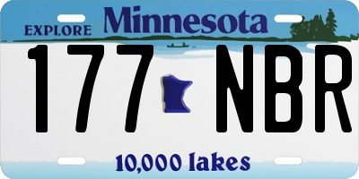 MN license plate 177NBR