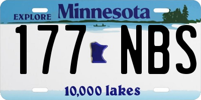 MN license plate 177NBS