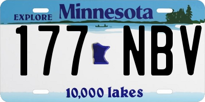 MN license plate 177NBV