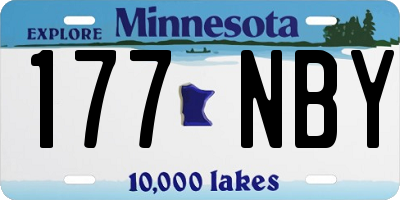MN license plate 177NBY