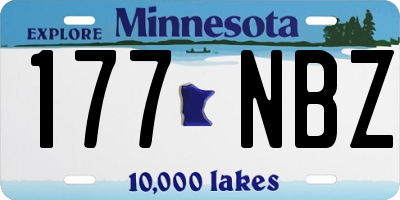 MN license plate 177NBZ