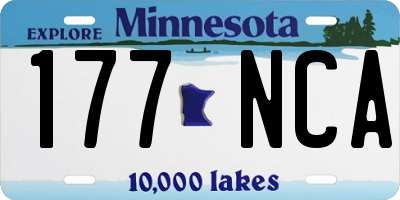 MN license plate 177NCA