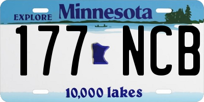 MN license plate 177NCB