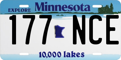 MN license plate 177NCE