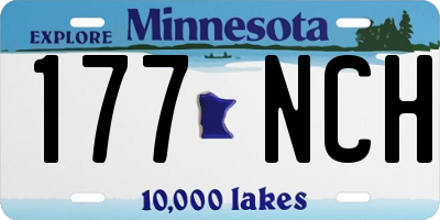 MN license plate 177NCH