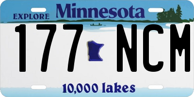 MN license plate 177NCM