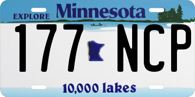 MN license plate 177NCP