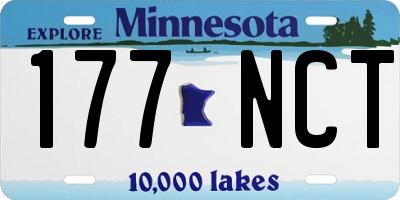 MN license plate 177NCT