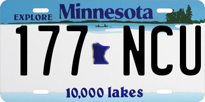 MN license plate 177NCU