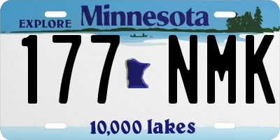 MN license plate 177NMK