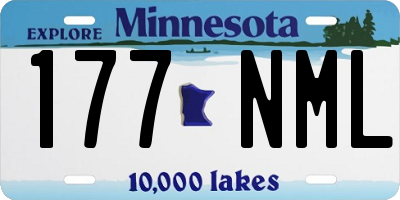 MN license plate 177NML