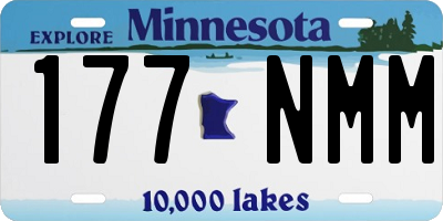 MN license plate 177NMM