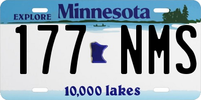 MN license plate 177NMS
