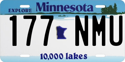 MN license plate 177NMU