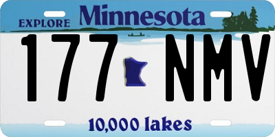 MN license plate 177NMV
