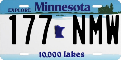 MN license plate 177NMW