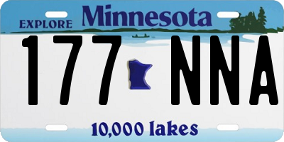 MN license plate 177NNA