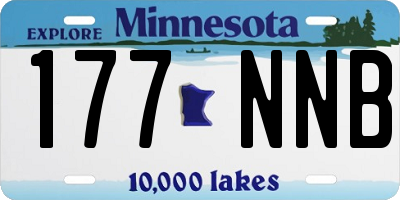 MN license plate 177NNB